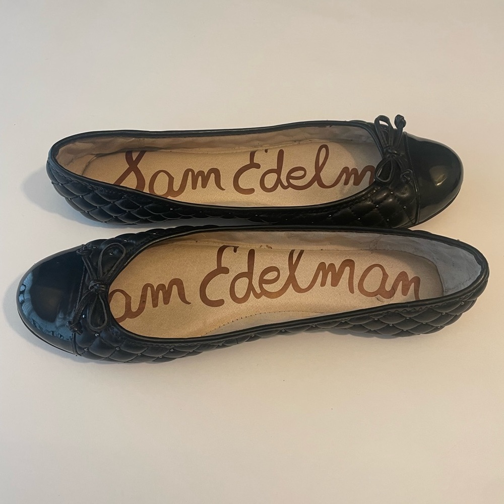 Sam Edelman Black Quilted Flats